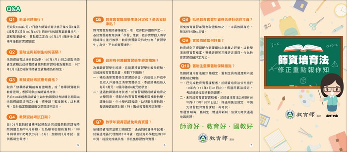 【公告】師資培育法修正條文(先資格考試後教育實習制度)圖片